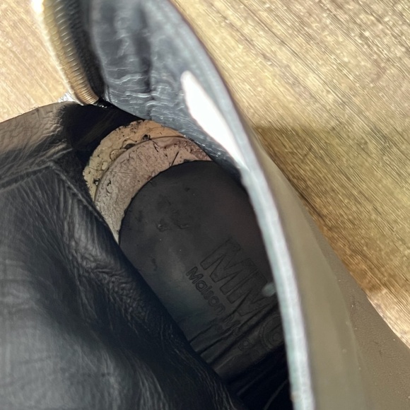 MM6 MAISON MARTIN MARGIELA Black Décolleté Platform Heel Bootie Size 38 - Picture 15 of 17